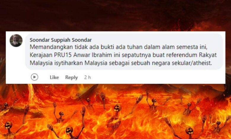 Fake Account Desak Isytihar Malaysia Sebagai Negara Sekular, Atheis